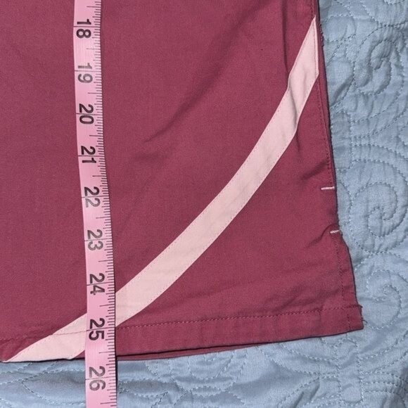 Iguana Womens V-Neck Scrub Top With Pink Trim - Picture 7 of 7